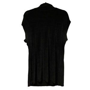 Coldwater Creek Black Sleeveless Mock Turtle Neck Mini Dress Women’s Large 1327